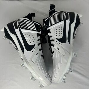 Nike Force Savage Pro 3 Football Cleats Mens Sz 12 White Black FJ8149-100 NEW